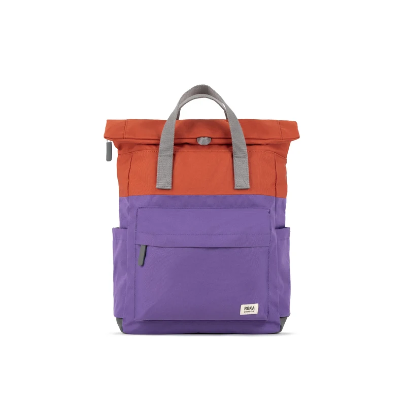 ROKA Creatieve verspilling Canfield B Imperial Purple/Rooibos Medium Gerecyclede Canvas Tas