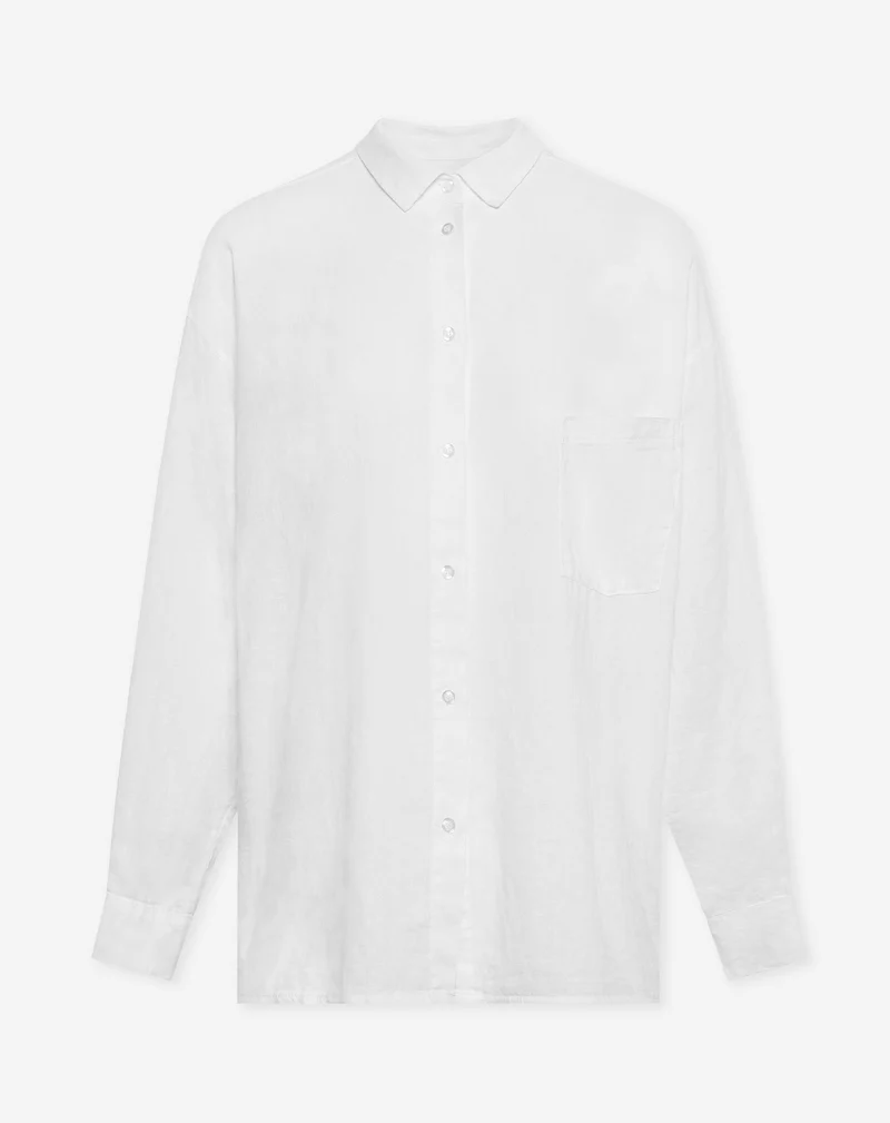 CARMEN LINEN OVERSIZED BLOUSE WIT