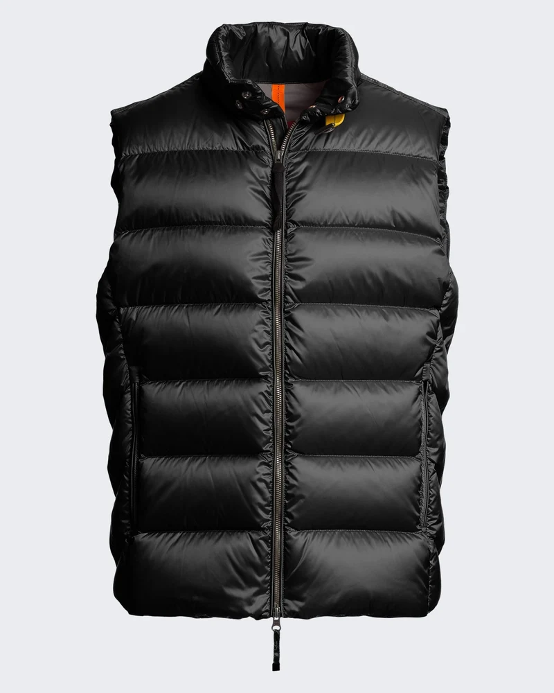Heren Gewatteerd donzen bodywarmer Zwart
