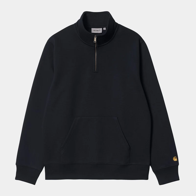 Carhartt WIP Heren Chase Neck Zip Sweat Top - Donkerblauw