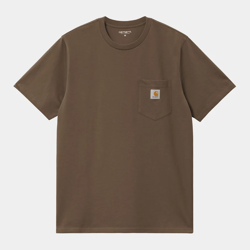 Carhartt WIP Heren Pocket T-shirt - Kokosnoot