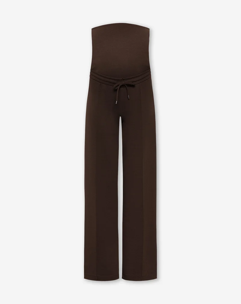 SCUBA PINTUCK PANTS MATERNITY TALL BRUIN