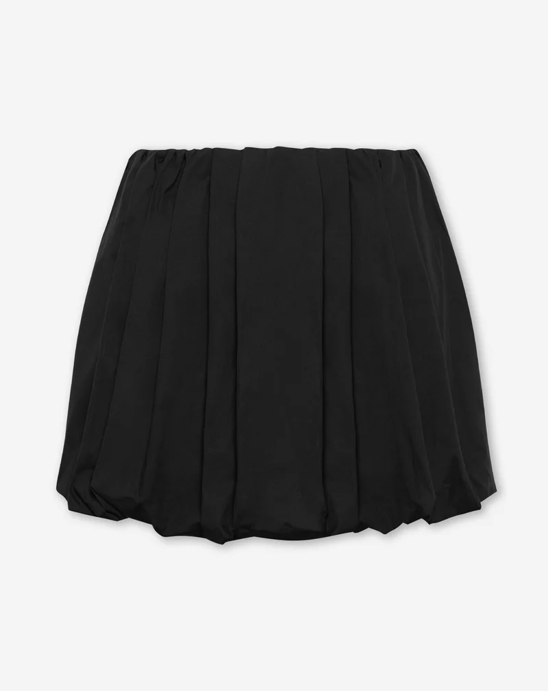 BUBBLE HEM SKIRT ZWART
