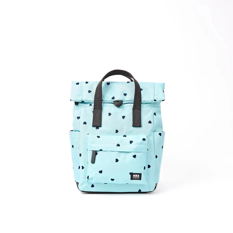 ROKA Canfield Kleine tas van gerecycled canvas met B-hartprint