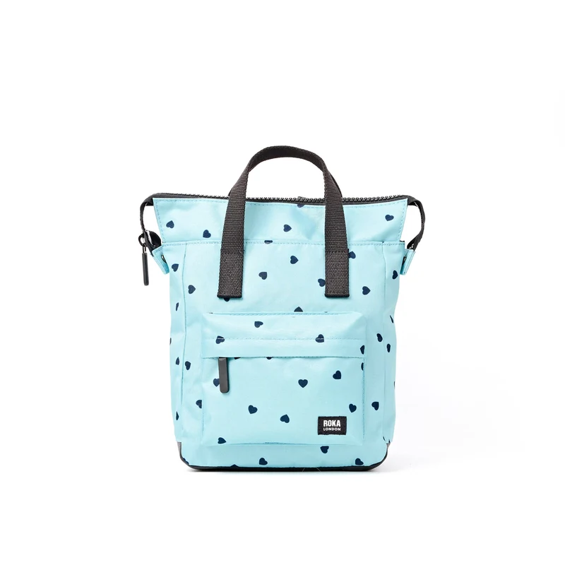 ROKA Bantry Kleine tas van gerecycled canvas met B-hartprint