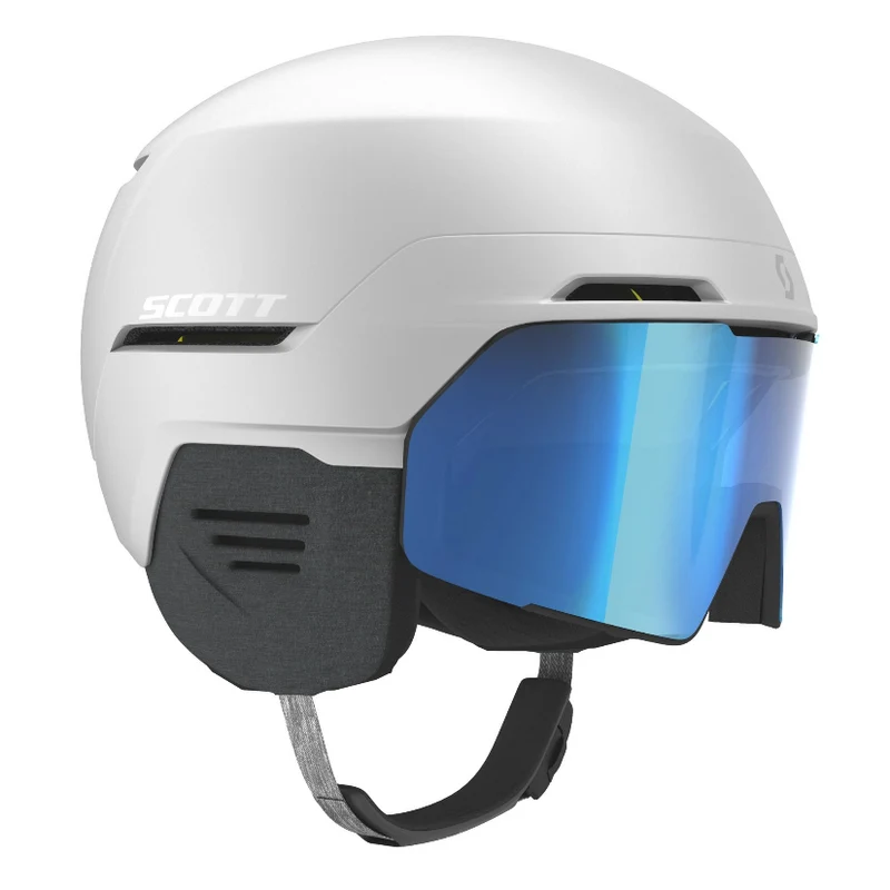 Scott Blend Plus LS Skihelm met Geïntegreerde Skibril - Wit