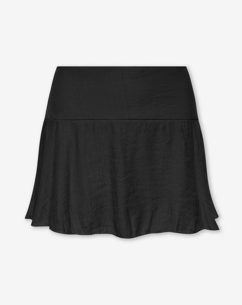TESSY RUFFLE SKORT ZWART