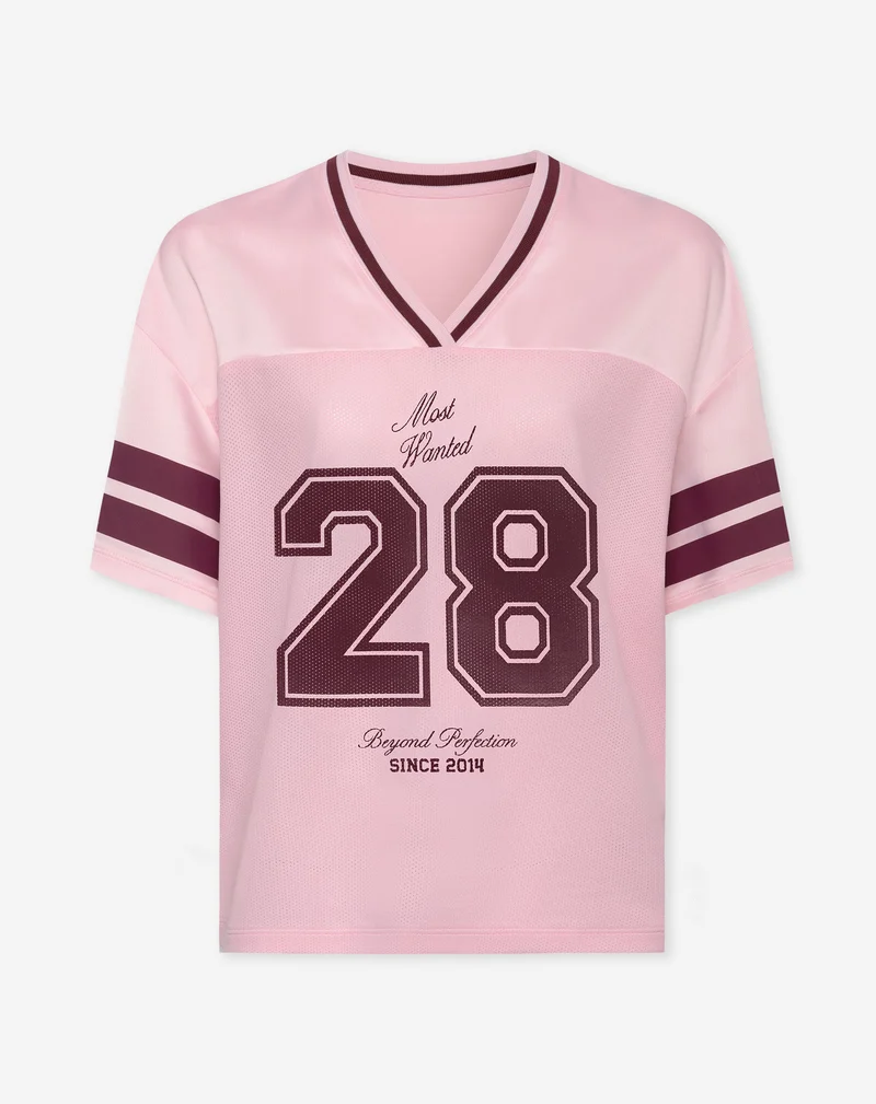 28 MESH SPORTS TEE ROZE