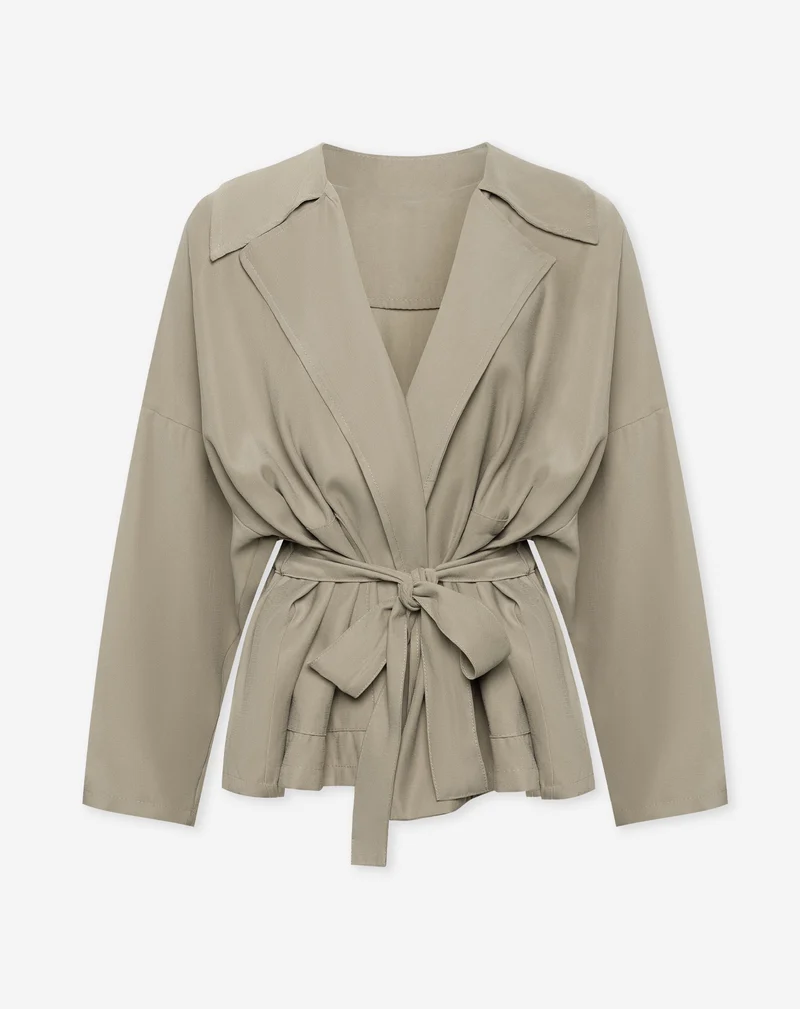 SHEILA VISCOSE JACKET LICHTGROEN