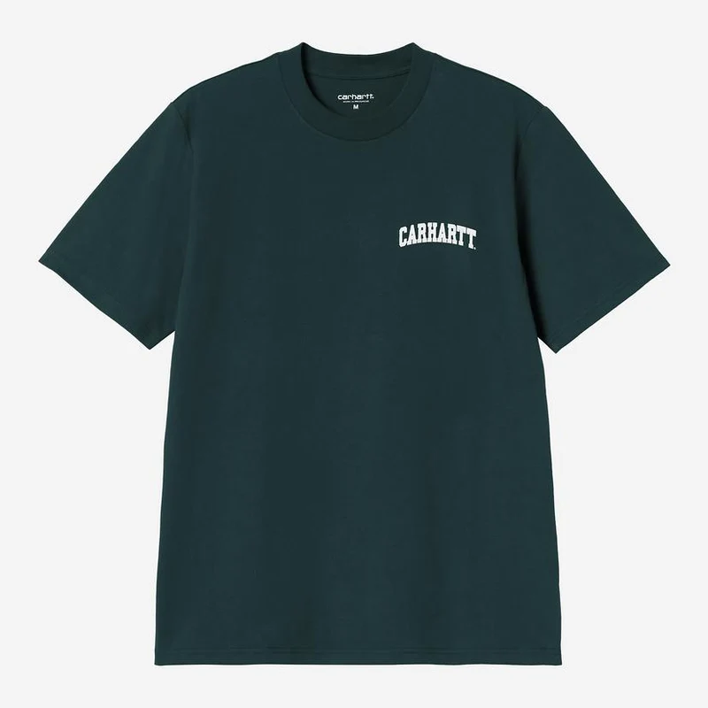 Carhartt WIP Heren T-shirt met universiteitsopdruk | Deep Lagoon