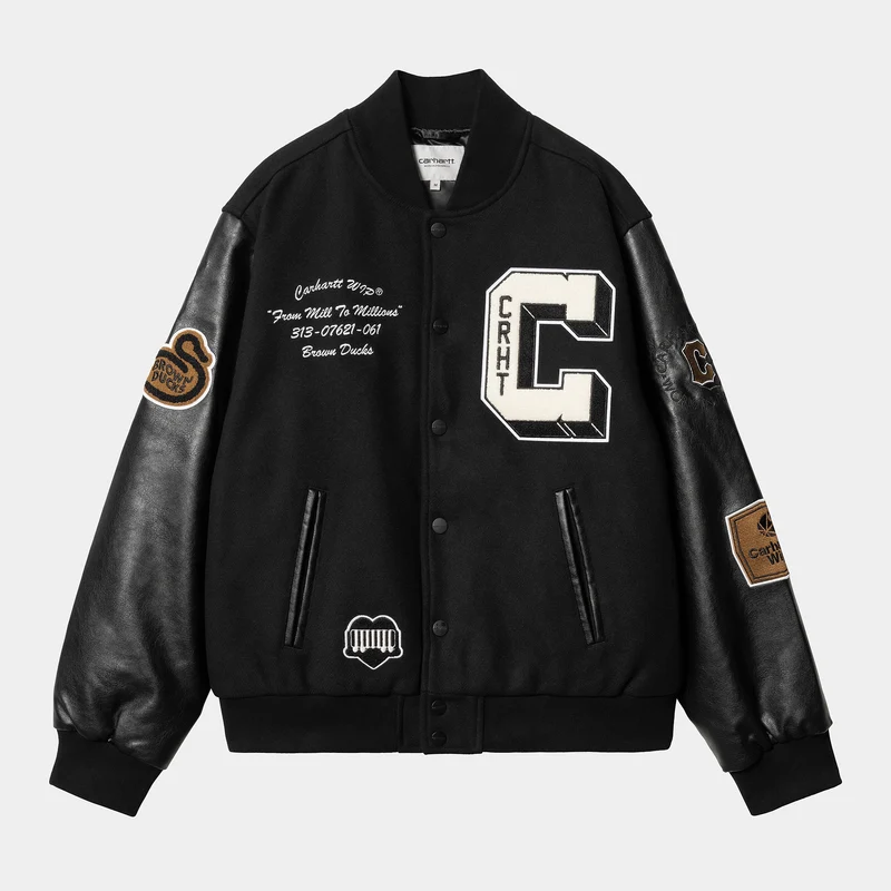 Carhartt WIP Heren Brown Ducks Bomberjack - Zwart