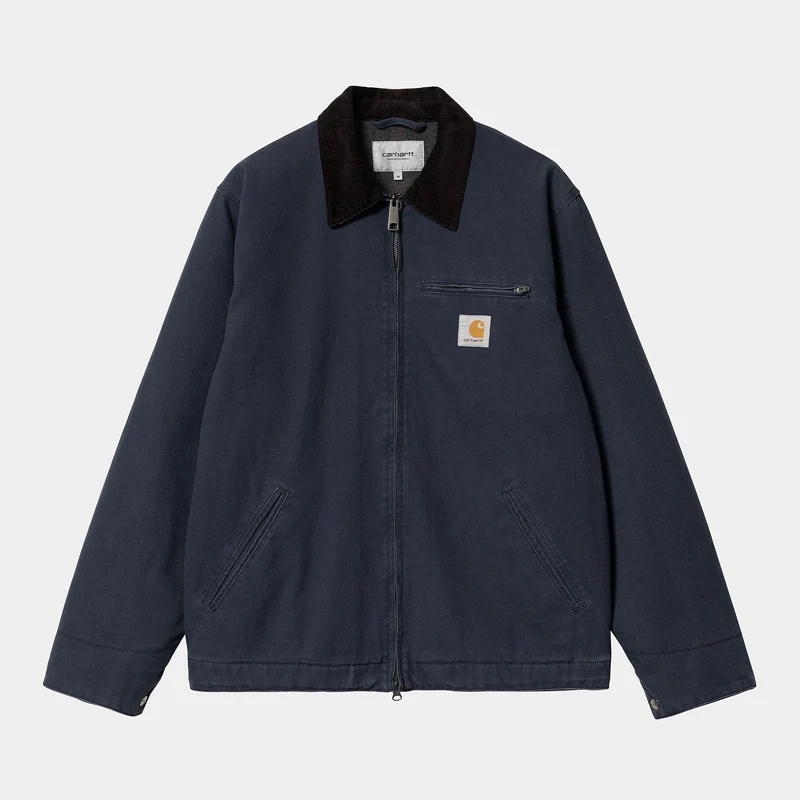 Carhartt WIP Heren Detroit Heavy Stone Wash-jas - Blauw / Zwart