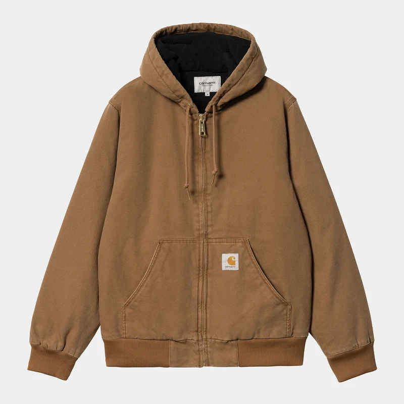 Carhartt WIP Heren Active Heavy Stone Wash-jas - Hamilton Bruin
