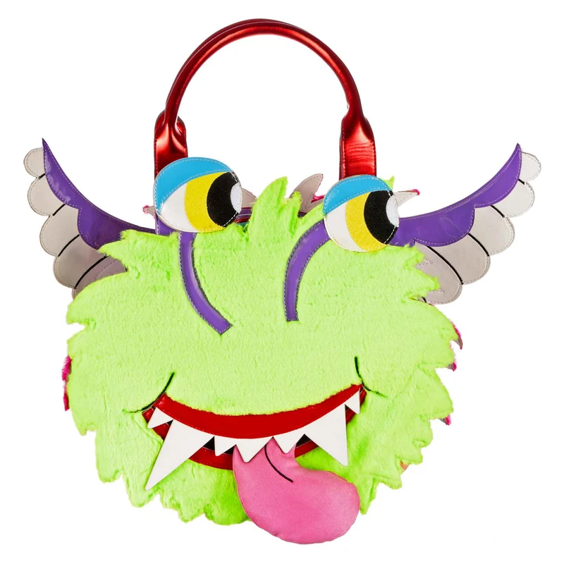 Irregular Choice Fluffy Freaks-tas voor dames - groen