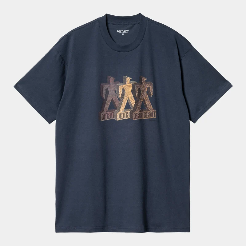 Carhartt WIP Gebouwd biologisch T-shirt voor heren - blauw