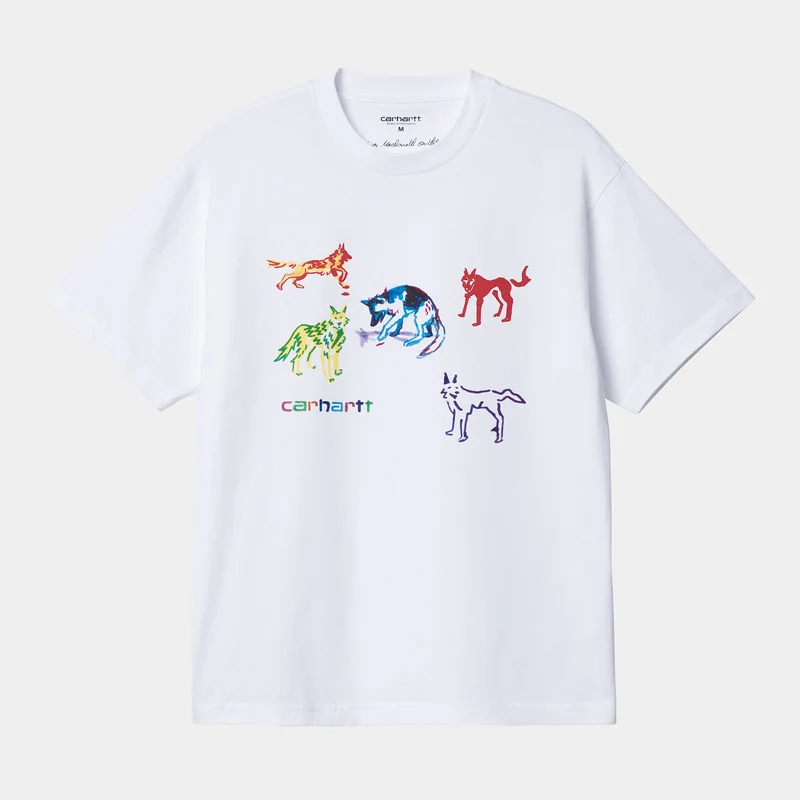 Carhartt WIP Ollie Mac Huskies biologisch T-shirt met korte mouwen voor heren - wit