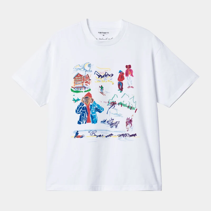 Carhartt WIP Ollie Mac Chalet biologisch T-shirt met korte mouwen voor heren - wit