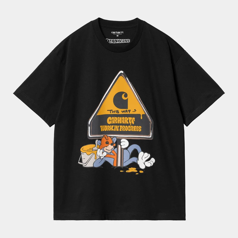 Carhartt WIP Deadkebab Workin On It biologisch T-shirt met korte mouwen voor heren - zwart