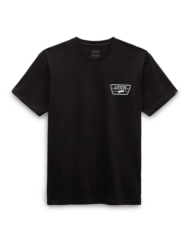 VANS Heren T-shirt met volledige patch op de rug - Zwart