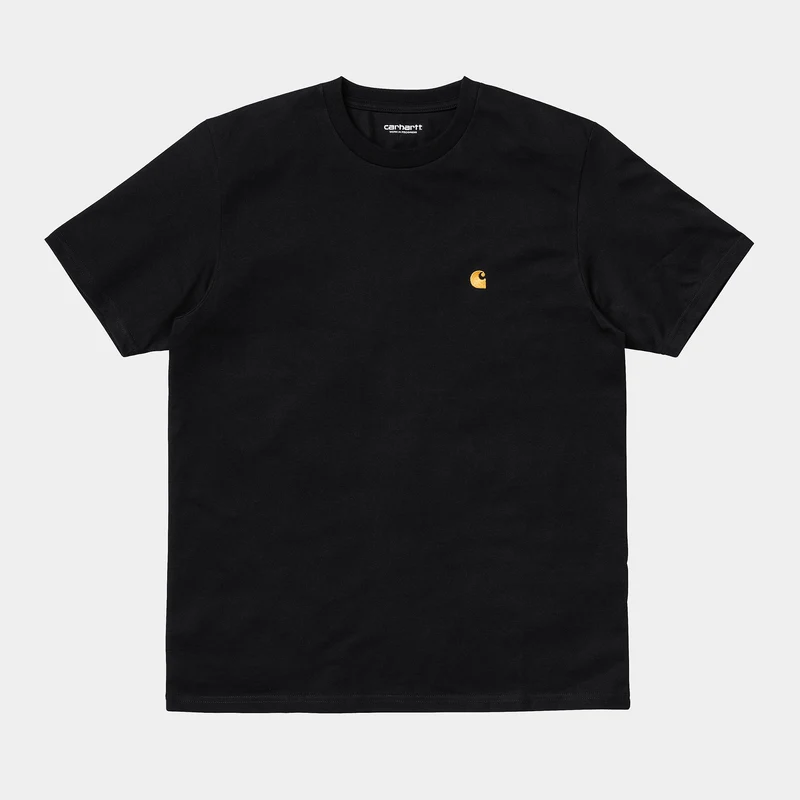 Carhartt WIP Heren Chase T-shirt met korte mouwen - Zwart / Goud