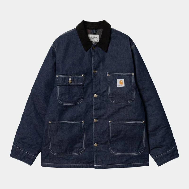 Carhartt WIP Heren OG Chore One Wash Jacket - Blauw / Zwart