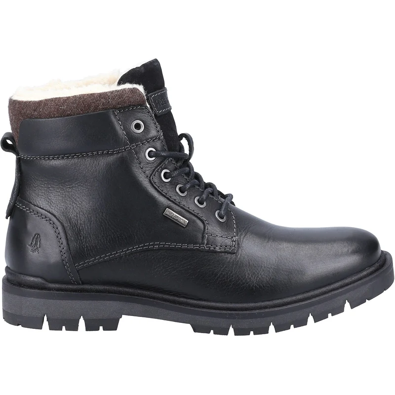Hush Puppies Patrick leren enkellaarzen voor heren - zwart