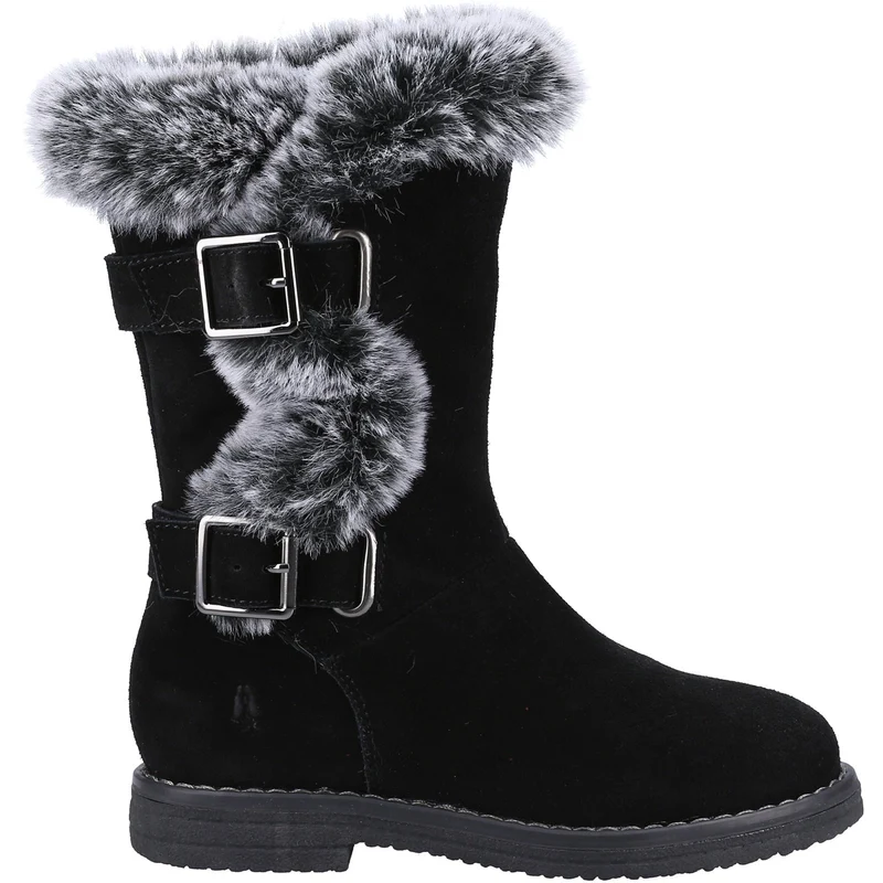 Hush Puppies Megan suède laarzen voor meisjes - zwart