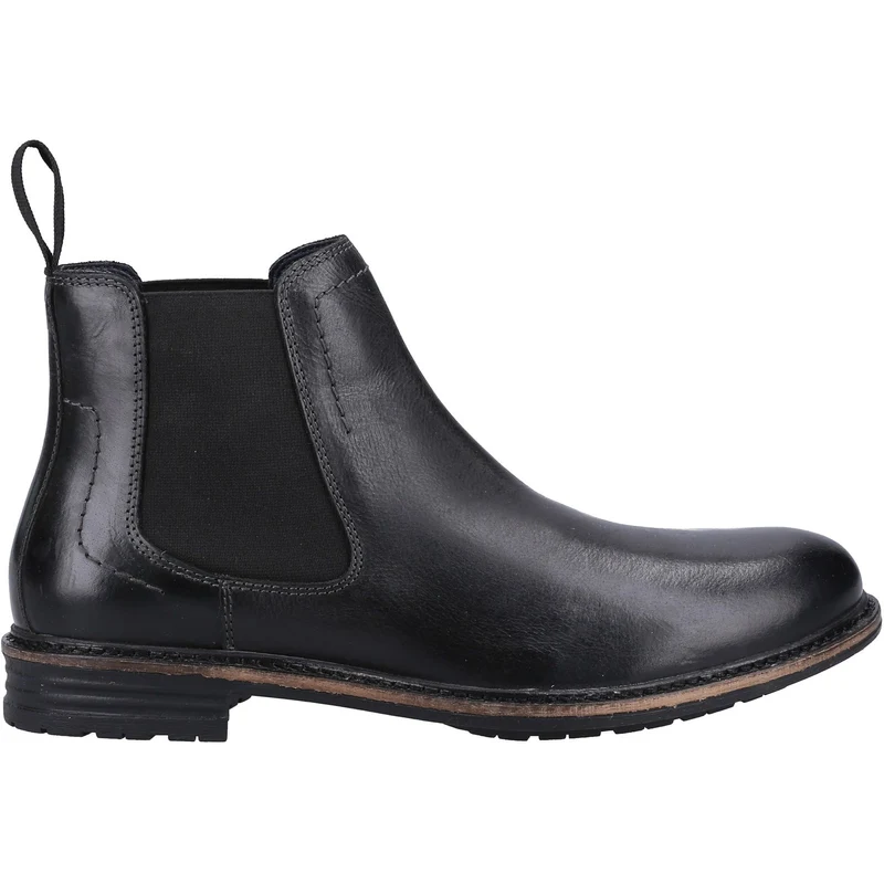 Hush Puppies Heren Justin Leather Chelsea Laars - Zwart