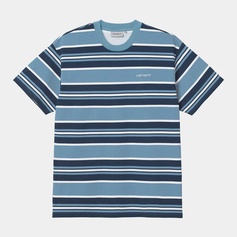 Carhartt WIP Corfield biologisch katoenen T-shirt met korte mouwen voor heren - ijzig water