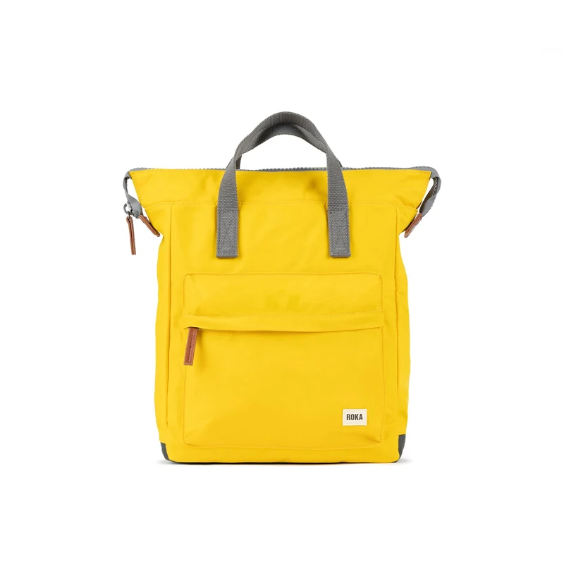 ROKA Bantry B Mosterdkleurige middelgrote tas van gerecycled nylon