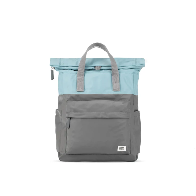 ROKA Creatieve verspilling Canfield B Grafiet/Spearmint Medium Tas van gerecycled nylon