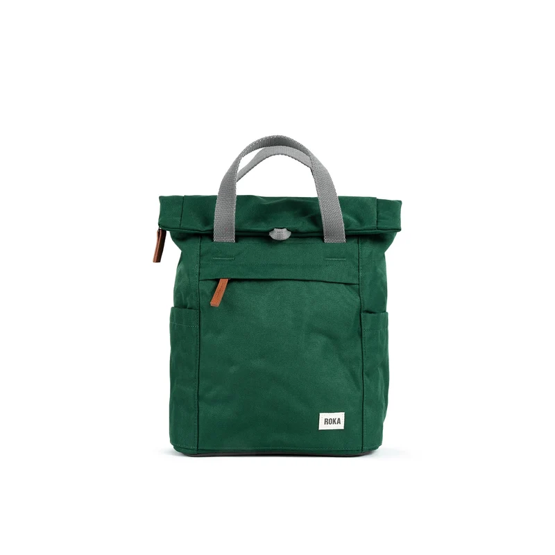 ROKA Finchley Een kleine tas van gerecycled canvas met bosmotief