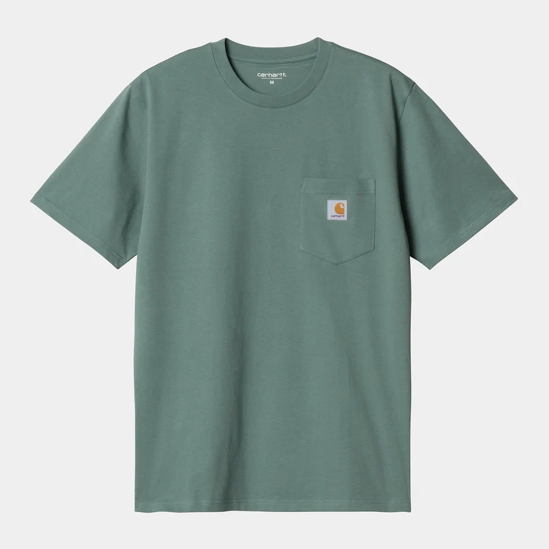 Carhartt WIP Heren Pocket T-shirt - Zilver Pine