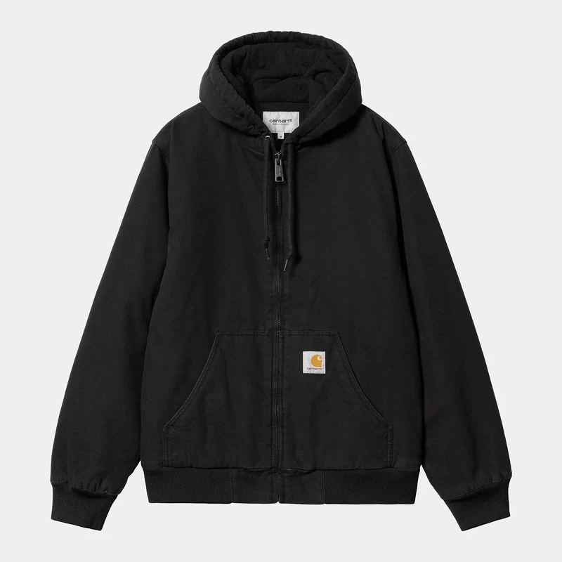 Carhartt WIP Heren Active Heavy Stone Wash-jack - Zwart