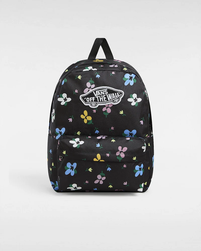 VANS Unisex Old Skool Classic Rugzak - Zwart Bloemenmotief