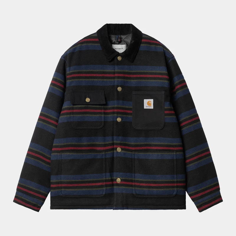 Carhartt WIP Heren Oregon jack - Zwart (Starco Stripe)