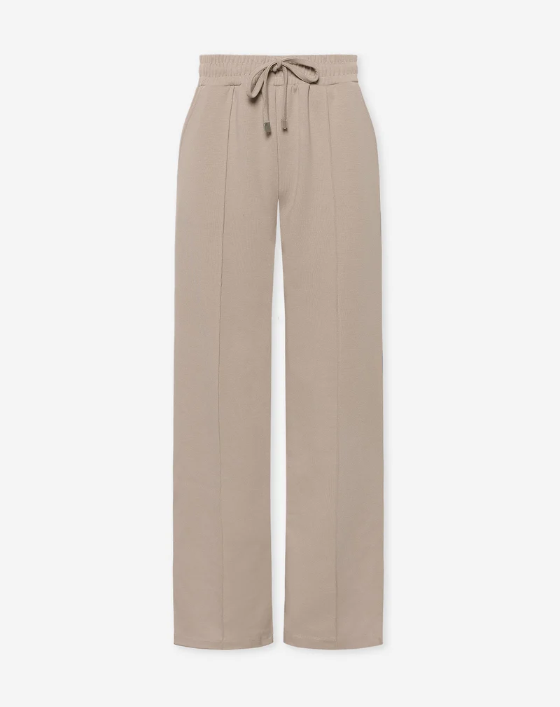 SCUBA PINTUCK PANTS BEIGE