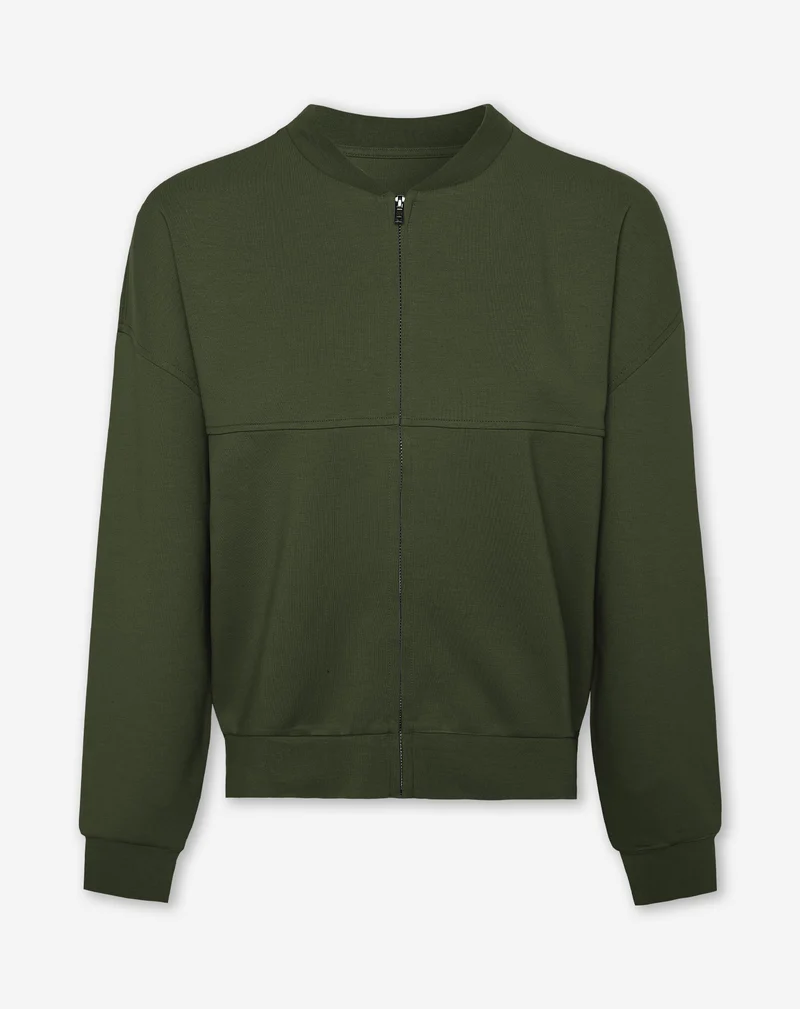 SCUBA CARDIGAN LEGERGROEN
