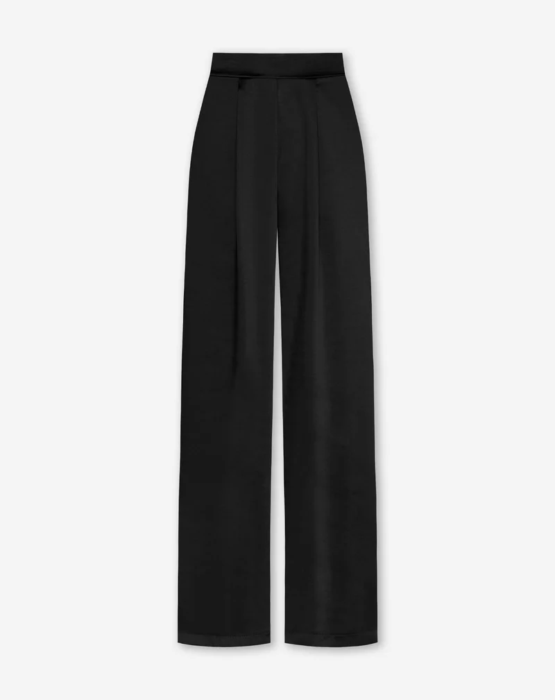 JULIE SATIN PANTALON TALL ZWART