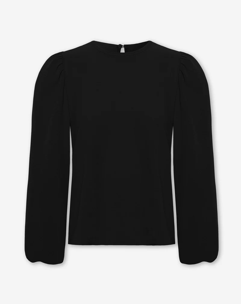 JULIE PUFF LONG SLEEVE TOP ZWART