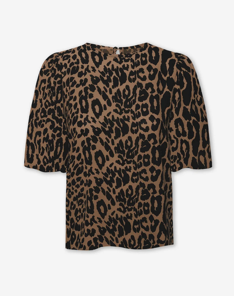 JULIE LEO PUFF SLEEVE TOP ZWART