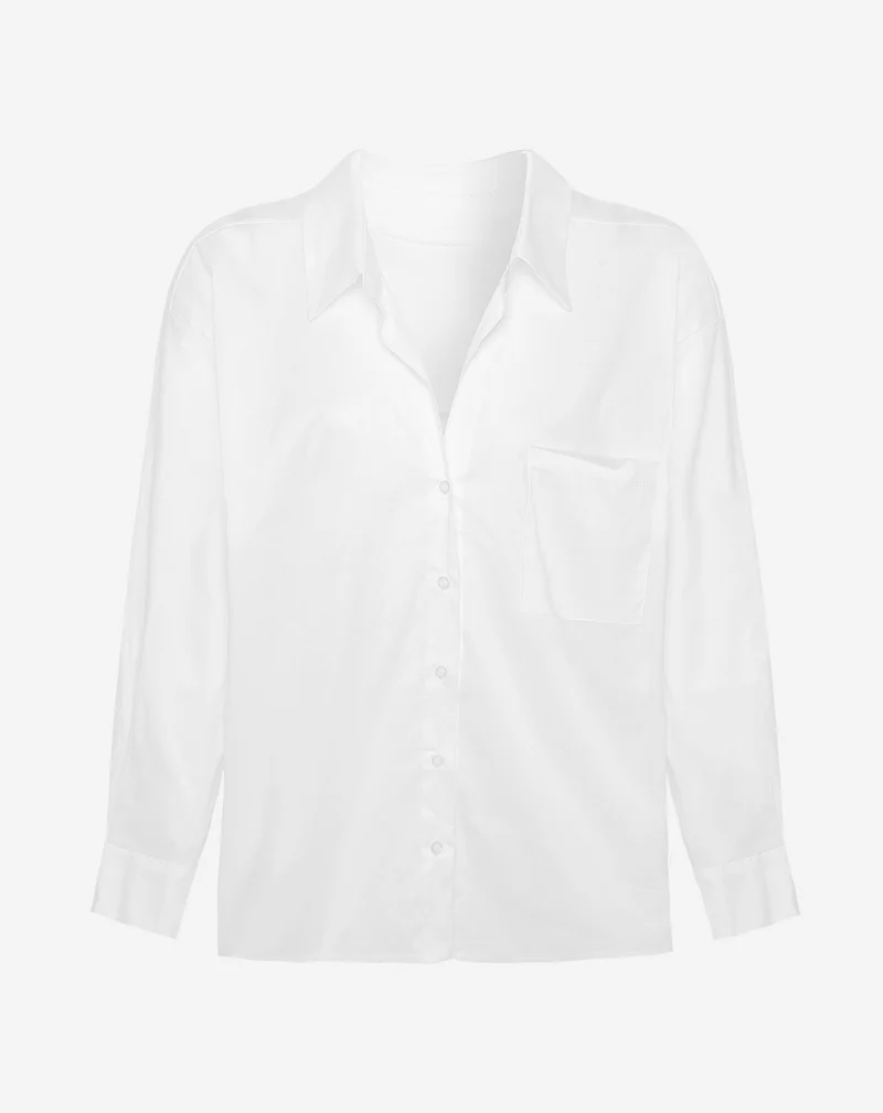POPLIN OVERSIZED BLOUSE WIT