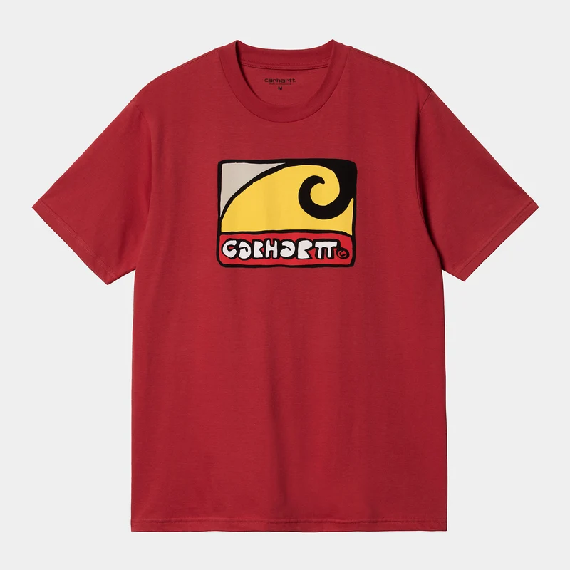 Carhartt WIP Fibo biologisch T-shirt met korte mouwen voor heren - kersen