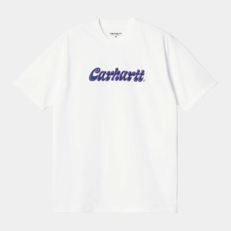 Carhartt WIP Liquid Script biologisch T-shirt met korte mouwen voor heren - wit