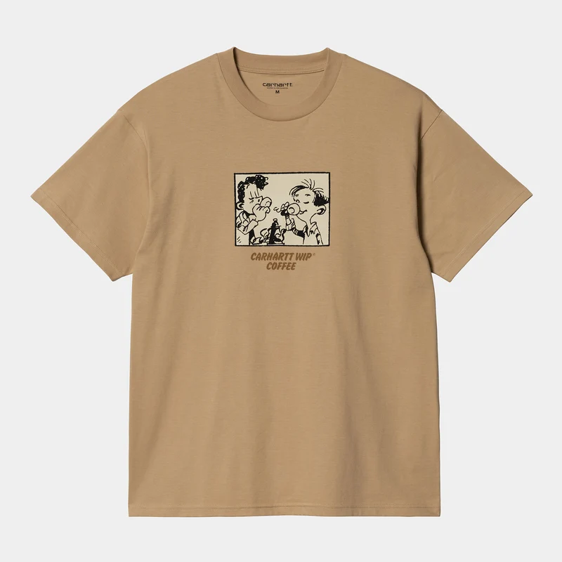 Carhartt WIP HEREN Carhartt WIP WIP Coffee biologisch T-shirt met korte mouwen - Dusty Hamilton Brown