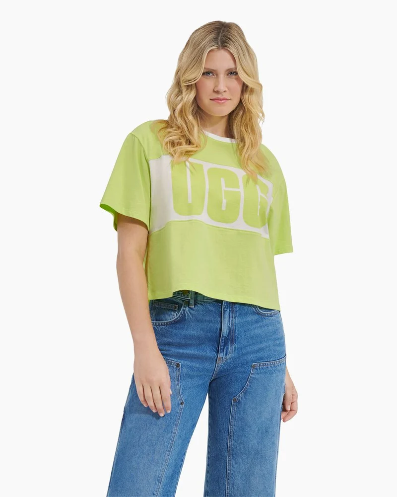 UGG Dames Jordene Colourblock Logo T-shirt - Levendig Groen