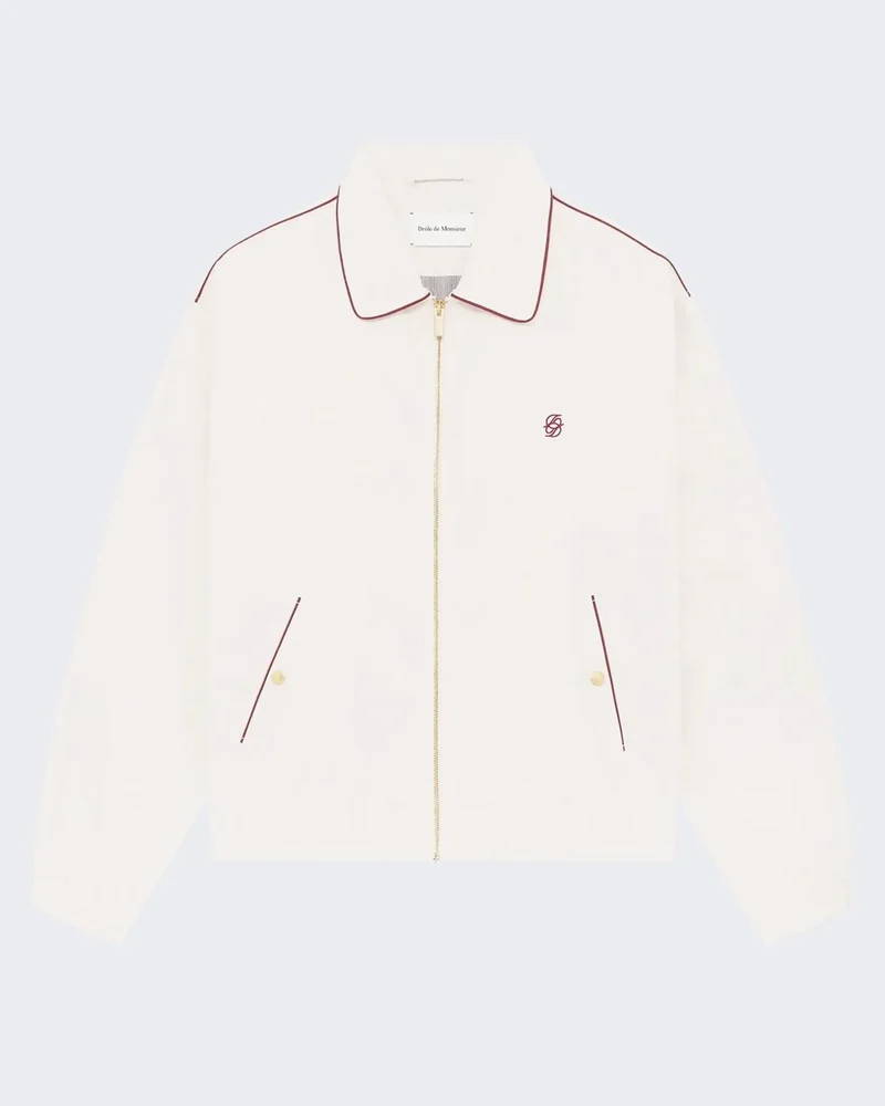 Drole De Monsieur Heren Blouson Brodé Coton Wit jas