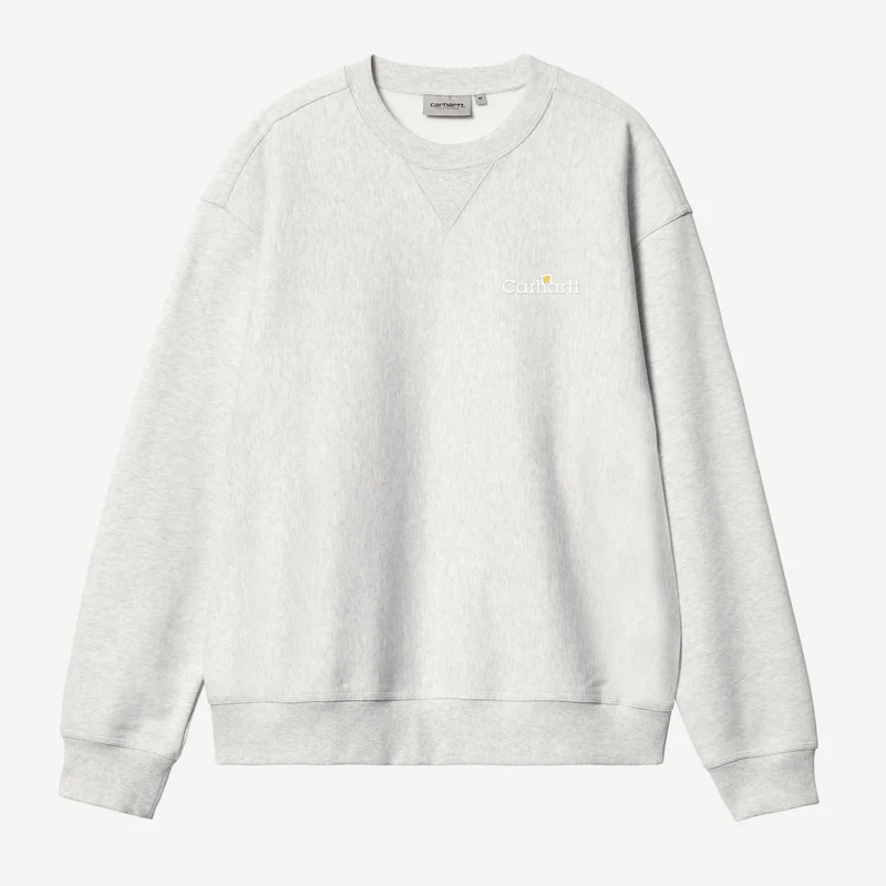 Carhartt WIP Heren WIP Label Sweatshirt | Ash Heather