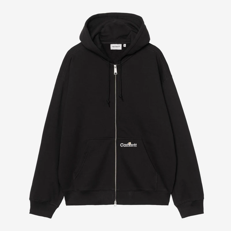 Carhartt WIP Heren WIP Label hoodie | Zwart