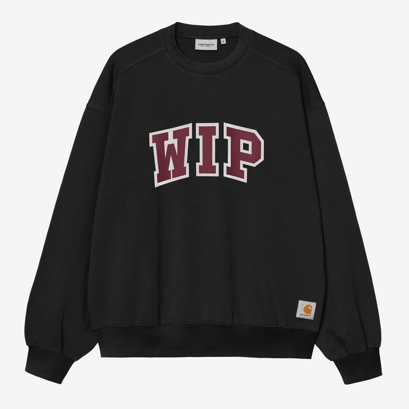 Carhartt WIP Heren WIP III Sweatshirt | Zwart, zwaar gewassen